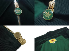Load image into Gallery viewer, 極美品 GUCCI × adidas グッチ アディダス シェリーライン ベロア トラックジャケット グリーン 691782 XJEKT パッチ ロゴ ゴールド金具 サイズS 中古 4c075514