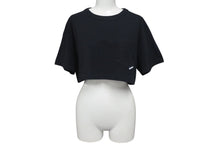 Load image into Gallery viewer, 極美品 Alexander Wang アレキサンダーワン クロップドTシャツ フロントポケット コットン ブラック 1CC2221635 中古 4c075519