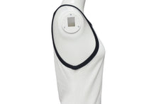 Load image into Gallery viewer, courreges クレージュ ロゴ キャミソール ホワイト ブラック コットン 323JDE048 タンクトップ パッチ サイズS 美品 中古 4c075526