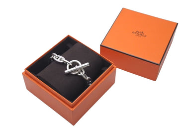 新品未使用 HERMES エルメス シェーヌダンクルGM ブレスレット シルバー Ag925 フランス製 14コマ 80.3g 中古 4c075531