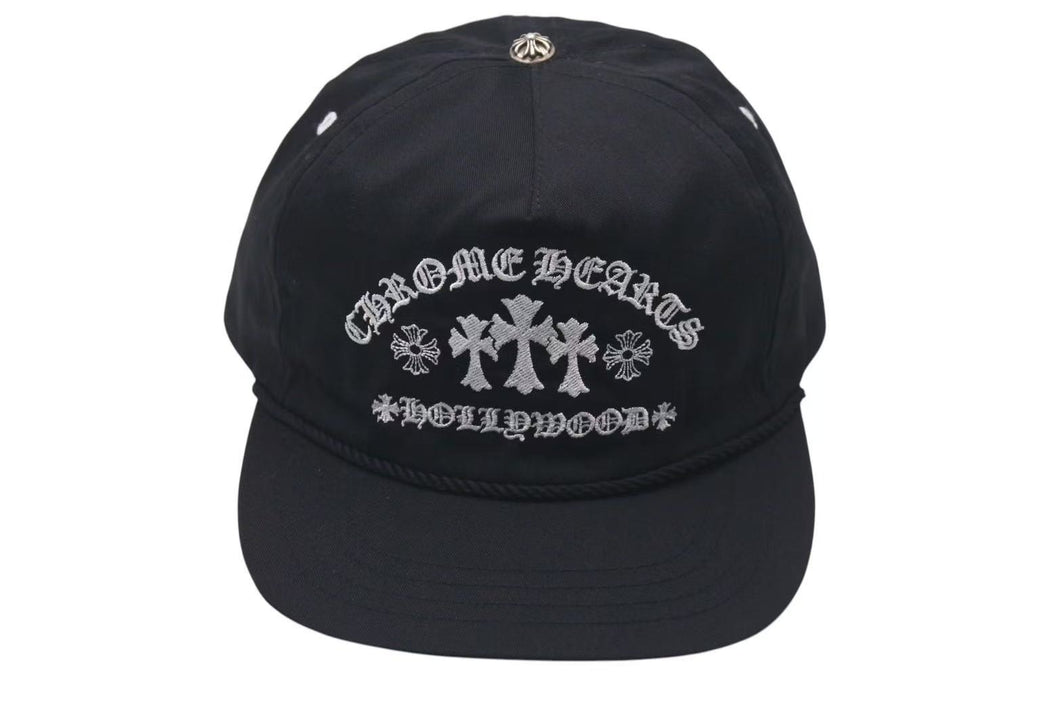 新品未使用 CHROME HEARTS クロムハーツ GAS STATION KING TACO 3 セメタリ―クロス トラッカーキャップ ブラック 中古 4c075540