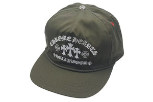 新品未使用 CHROME HEARTS クロムハーツ GAS STATION KING TACO 3 セメタリ―クロス トラッカーキャップ カーキ 中古 4c075542