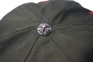 新品未使用 CHROME HEARTS クロムハーツ GAS STATION KING TACO 3 セメタリ―クロス トラッカーキャップ カーキ 中古 4c075542
