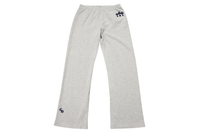 CHROME HEARTS クロムハーツ スウェットパンツ CHクロス フロッキープリント グレー コットン ポリエステル L 中古 4c075543