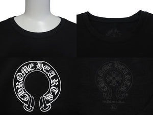 新品未使用 CHROME HEARTS クロムハーツ スウェット トレーナー サイズXL 新型 ホースシュー フローラル ブラック コットン 中古 4c075547