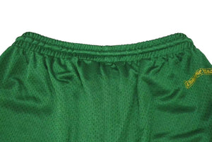 新品未使用 ChromeHearts クロムハーツ SHORTUVARSITY CHプリントメッシュハーフパンツ グリーン イエロー サイズM 4c075554