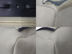 極美品 HERMES エルメス エールバッグ ジップ GM ルトゥルネ キャビン トワルアッシュ プリュム レスイズスモール ヴァッシュハンター シルバー金具 B刻印 中古 4c075558