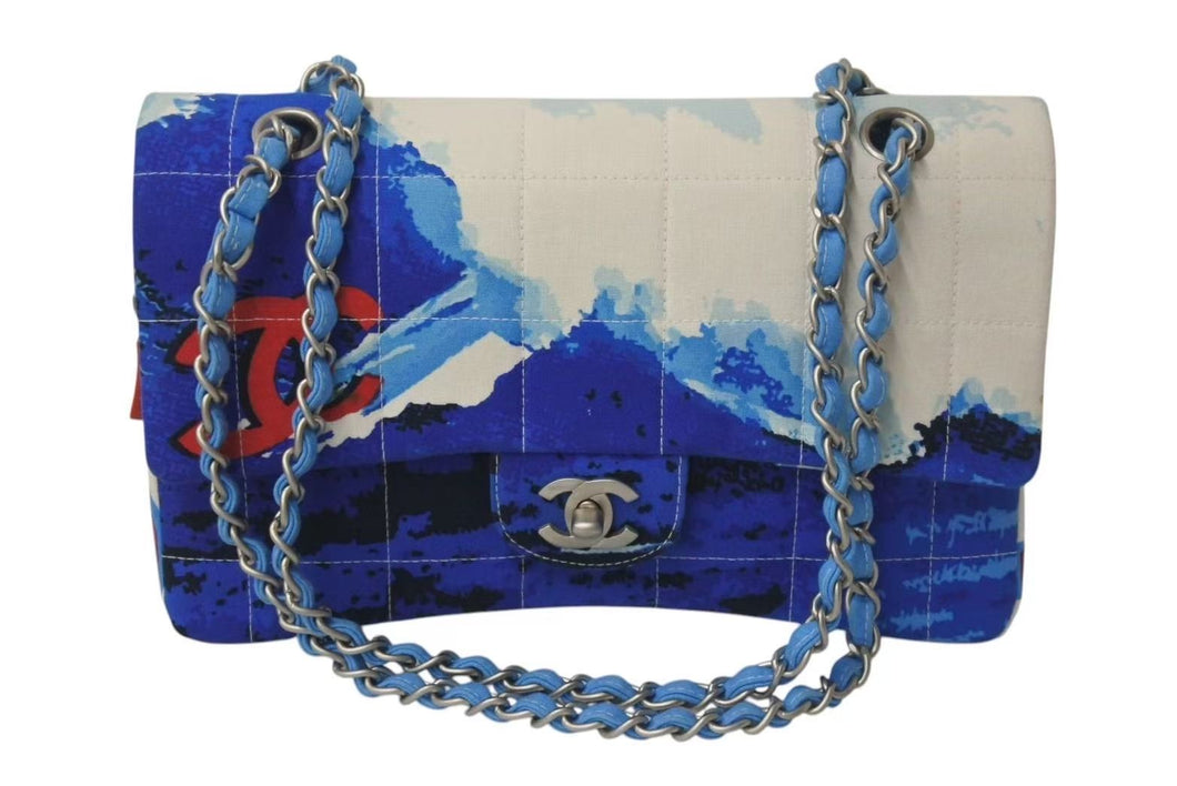 極美品 CHANEL シャネル A18987 激レア サーフライン マトラッセチェーンショルダーバッグ 中古 4c075561