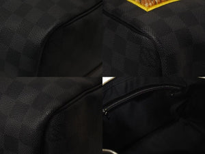 LOUIS VUITTON ルイヴィトン アルプス キーポル バンドリエール45 ボストンバッグ ダミエグラフィット N40043 ブラック PVC レザー シルバー金具 中古 4c075564