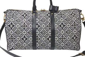 極美品 LOUIS VUITTON ルイヴィトン SINCE1854 キーポル バンドリエール45 ボストンバッグ M57304 ジャガードキャンバス ゴールド金具 中古 4c075564