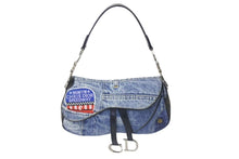 Load image into Gallery viewer, Christian Dior クリスチャンディオール ワンショルダーバッグ トロッター ダブルサドル デニム RU0071 美品 中古 4c075566