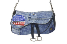 Load image into Gallery viewer, Christian Dior クリスチャンディオール ワンショルダーバッグ トロッター ダブルサドル デニム RU0071 美品 中古 4c075566