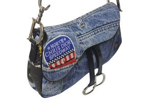 Christian Dior クリスチャンディオール ワンショルダーバッグ トロッター ダブルサドル デニム RU0071 美品 中古 4c075566