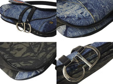 Load image into Gallery viewer, Christian Dior クリスチャンディオール ワンショルダーバッグ トロッター ダブルサドル デニム RU0071 美品 中古 4c075566