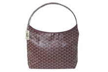 Load image into Gallery viewer, 新品未使用 GOYARD ゴヤール ボエム ホーボー バッグ トートバッグ ブラック ボルドー PVC レザー BOHEMEPMLTY01CL01P シルバー金具 中古 4c075568