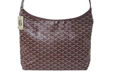 Load image into Gallery viewer, 新品未使用 GOYARD ゴヤール ボエム ホーボー バッグ トートバッグ ブラック ボルドー PVC レザー BOHEMEPMLTY01CL01P シルバー金具 中古 4c075568