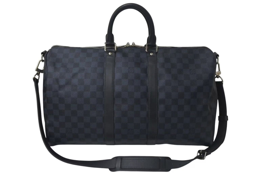 LOUIS VUITTON ルイヴィトン キーポル バンドリエール 45 ボストンバッグ 2WAY ダミエコバルト N41349 美品 中古 4c075572
