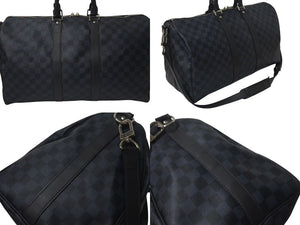 LOUIS VUITTON ルイヴィトン キーポル バンドリエール 45 ボストンバッグ 2WAY ダミエコバルト N41349 美品 中古 4c075572