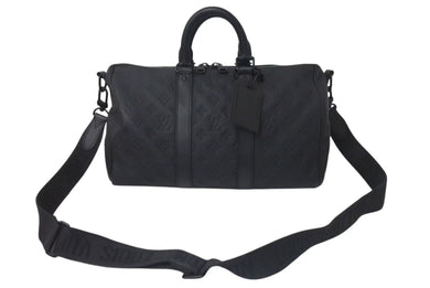 LOUIS VUITTON ルイヴィトン キーポル バンドリエール 35 ボストンバッグ M22765 ブラック トリヨンレザー ブラック金具 中古 4c075573