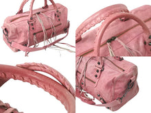 Load image into Gallery viewer, BALENCIAGA バレンシアガ ハンドバッグ The Twiggy Shoulder Bag ザツィギー ピンク ラムスキン 128523 美品 中古 4c075574