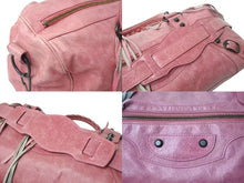 Load image into Gallery viewer, BALENCIAGA バレンシアガ ハンドバッグ The Twiggy Shoulder Bag ザツィギー ピンク ラムスキン 128523 美品 中古 4c075574