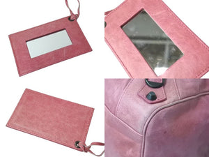 BALENCIAGA バレンシアガ ハンドバッグ The Twiggy Shoulder Bag ザツィギー ピンク ラムスキン 128523 美品 中古 4c075574