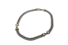 Load image into Gallery viewer, 極美品 TIFFANY&amp;Co. ティファニー ヴィンテージ 喜平 コンビネックレス 重量約102.4g 全長約41.5cm 18K シルバー 925 中古 4c075575