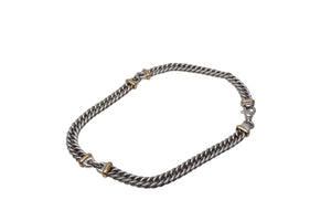 極美品 TIFFANY&Co. ティファニー ヴィンテージ 喜平 コンビネックレス 重量約102.4g 全長約41.5cm 18K シルバー 925 中古 4c075575