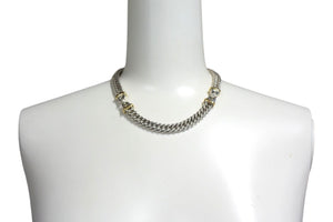 極美品 TIFFANY&Co. ティファニー ヴィンテージ 喜平 コンビネックレス 重量約102.4g 全長約41.5cm 18K シルバー 925 中古 4c075575