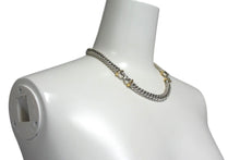 Load image into Gallery viewer, 極美品 TIFFANY&amp;Co. ティファニー ヴィンテージ 喜平 コンビネックレス 重量約102.4g 全長約41.5cm 18K シルバー 925 中古 4c075575