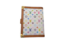 Load image into Gallery viewer, LOUIS VUITTON ルイヴィトン アジェンダPM 手帳カバー R20896 モノグラム マルチカラー PVC レザー 村上隆 美品 中古 4c075577
