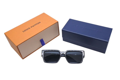 LOUIS VUITTON ルイヴィトン サングラス Z1165E 1.1 ミリオネア ブラック 58□17 145 ゴールド金具 美品 中古 4c075579