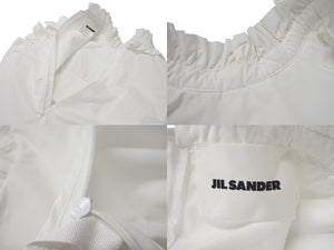 JIL SANDER ジルサンダー ノースリーブフリルシャツ J01NC0101 J45002 イタリア製 コットン ホワイト サイズ34 美品 中古 4c075590