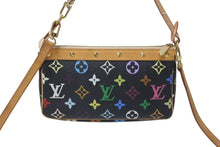 Load image into Gallery viewer, 極美品 LOUIS VUITTON ルイヴィトン ポシェット アクセソワール アクセサリーポーチ M92648 モノグラムマルチ 村上隆 ブラック 中古 4c075596