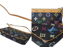 Load image into Gallery viewer, 極美品 LOUIS VUITTON ルイヴィトン ポシェット アクセソワール アクセサリーポーチ M92648 モノグラムマルチ 村上隆 ブラック 中古 4c075596
