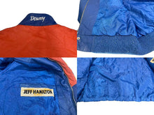 Load image into Gallery viewer, JEFFHAMILTON ジェフハミルトン レザージャケット シングルライダースジャケット China製 ブルー オレンジ サイズXL 良品 中古 4c075599