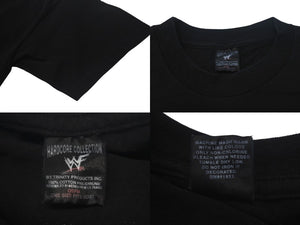 The Rock ザロック ヴィンテージ WWF ショートスリーブ 半袖Tシャツ コットン ブラック ブルー イエロー ONE SIZE 美品 中古 4c075605