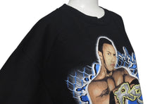 Load image into Gallery viewer, The Rock ザロック ヴィンテージ WWF ショートスリーブ 半袖Tシャツ コットン ブラック ブルー イエロー ONE SIZE 美品 中古 4c075605
