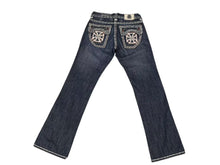 画像をギャラリービューアに読み込む, 新品未使用 LAGUNA BEACH ラグナビーチ 00S デニムパンツ ジーンズ 極太白ステッチ デニム スワロフスキー ブルー サイズ32 中古 4c075607