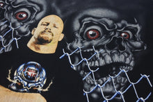 画像をギャラリービューアに読み込む, STEVE AUSTIN スティーヴ オースティン Stone Cold Stone コールド プロレス半袖Tシャツ ブラック ブルー ONESIZE 美品 中古 4c075610 