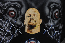 画像をギャラリービューアに読み込む, STEVE AUSTIN スティーヴ オースティン Stone Cold Stone コールド プロレス半袖Tシャツ ブラック ブルー ONESIZE 美品 中古 4c075610 