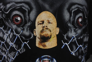 STEVE AUSTIN スティーヴ オースティン Stone Cold Stone コールド プロレス半袖Tシャツ ブラック ブルー ONESIZE 美品 中古 4c075610 