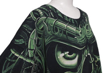 Load image into Gallery viewer, LIQUID BLUE リキッドブルー ヴィンテージT スカル 骸骨 オールオーバープリント 半袖Tシャツ ブラック グリーン XL 美品 中古 4c075611