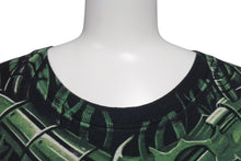 Load image into Gallery viewer, LIQUID BLUE リキッドブルー ヴィンテージT スカル 骸骨 オールオーバープリント 半袖Tシャツ ブラック グリーン XL 美品 中古 4c075611