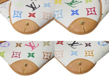 Load image into Gallery viewer, 極美品 LOUIS VUITTON ルイヴィトン ポシェット ミラMM アクセサリーポーチ M60096 モノグラム マルチカラー ホワイト 中古 4c075619