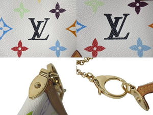 極美品 LOUIS VUITTON ルイヴィトン ポシェット ミラMM アクセサリーポーチ M60096 モノグラム マルチカラー ホワイト 中古 4c075619