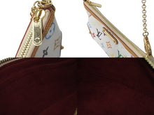 Load image into Gallery viewer, 極美品 LOUIS VUITTON ルイヴィトン ポシェット ミラMM アクセサリーポーチ M60096 モノグラム マルチカラー ホワイト 中古 4c075619