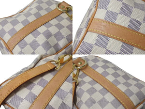 LOUIS VUITTON ルイヴィトン ダミエ アズール スピーディバンドリエール25 N41374 ホワイト ハンドバッグ ショルダー ロゴ ゴールド金具 美品 中古 4c075620