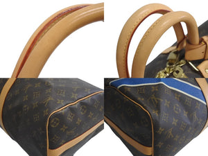 LOUISVUITTON ルイヴィトン モノグラム キーポル45 ボストンバッグ オーダーメイド M41428 PVC ブラウン ゴールド 美品 中古 4c075630