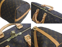 Load image into Gallery viewer, LOUISVUITTON ルイヴィトン モノグラム キーポル45 ボストンバッグ オーダーメイド M41428 PVC ブラウン ゴールド 美品 中古 4c075630